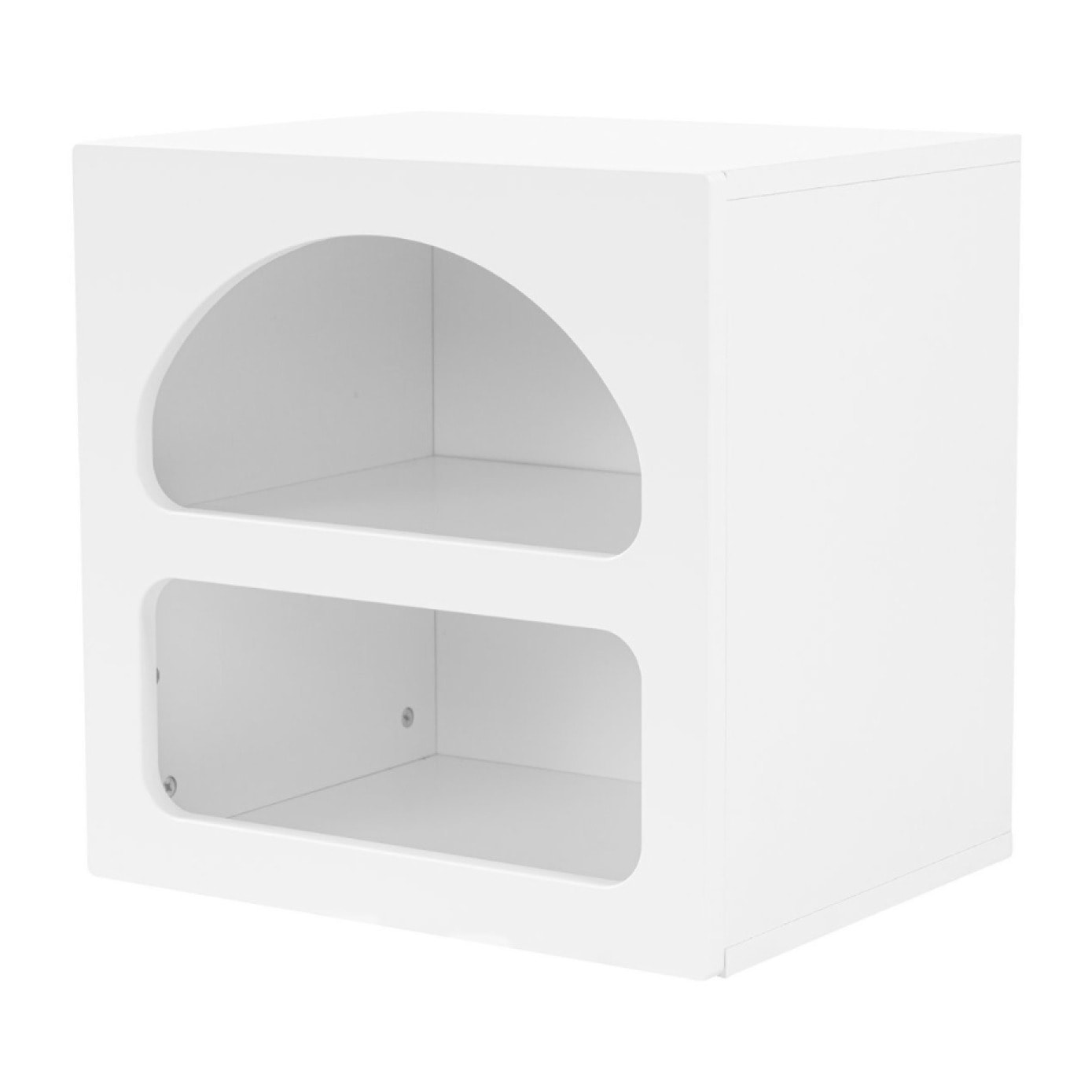 Table de chevet avec niches blanc XICO