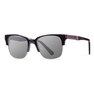 Gafas de sol LENOIR ALEX - Negro brillante, patilla de ébano y plata / Gris