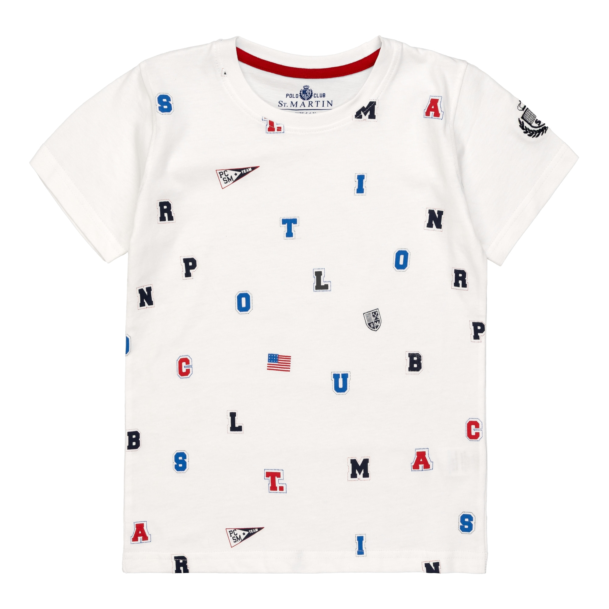 T-shirt maniche corte con stampa letterine