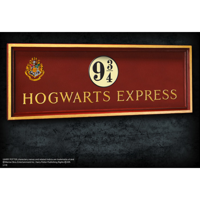 Harry Potter Placca Murale Binario 9 e 3/4 Espresso Hogwarts 56x20 Cm Noble