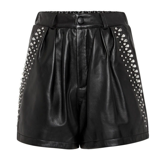 PHILIPP PLEIN Leather Shorts