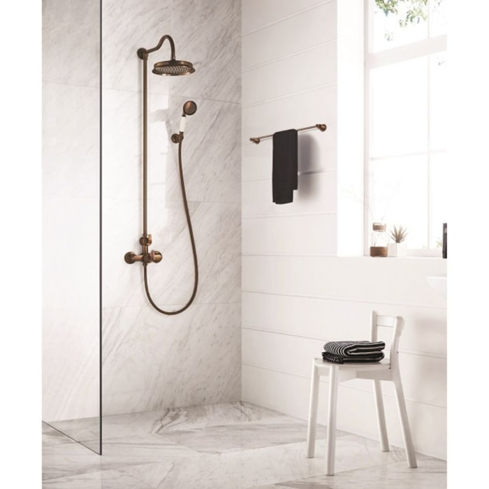 Colonne douche thermostatique rétro recoupable Paini Lady's Auburn