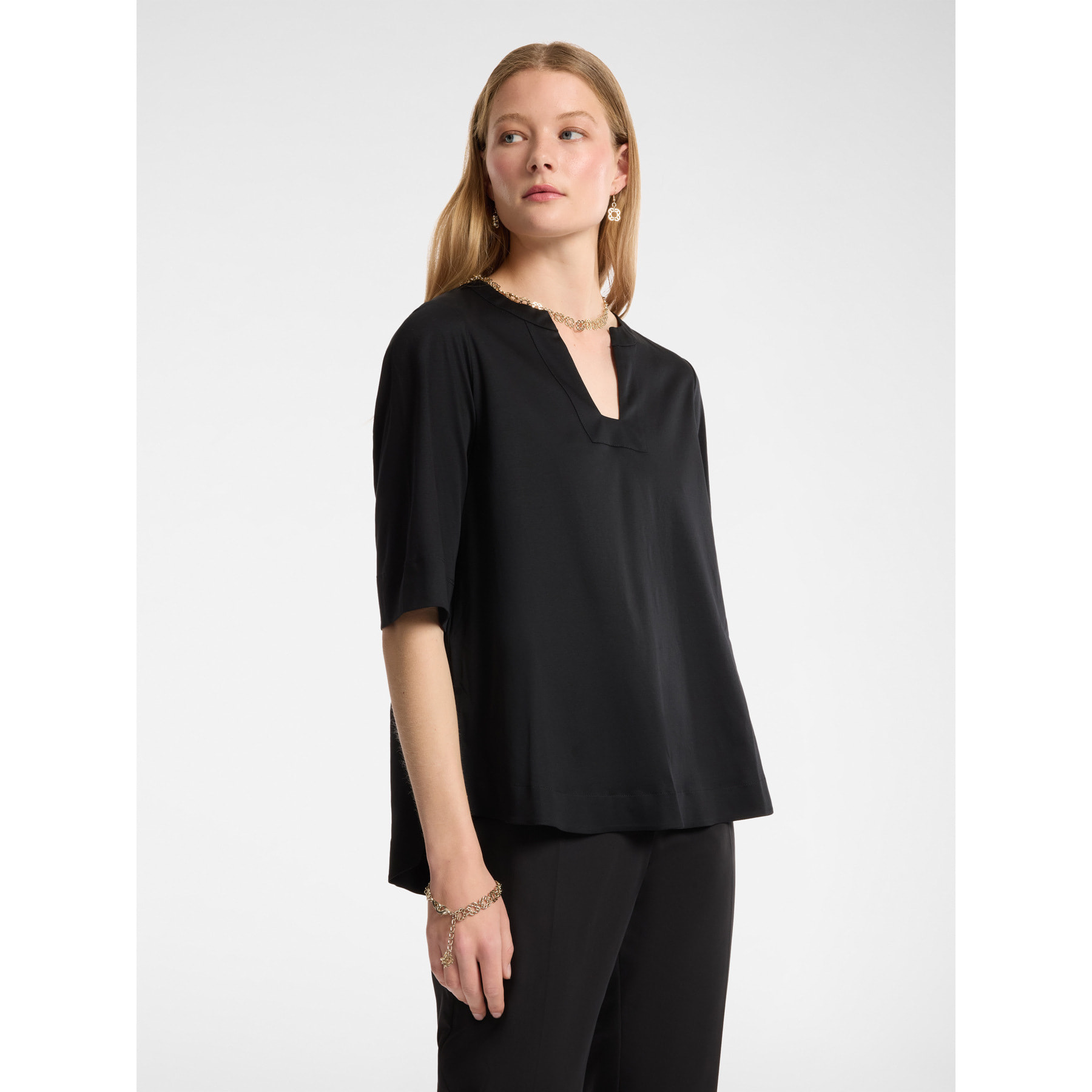 Elena Mirò - Camiseta holgada - Negro