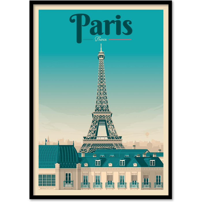 Affiche - Paris - Olahoop Travel Posters
