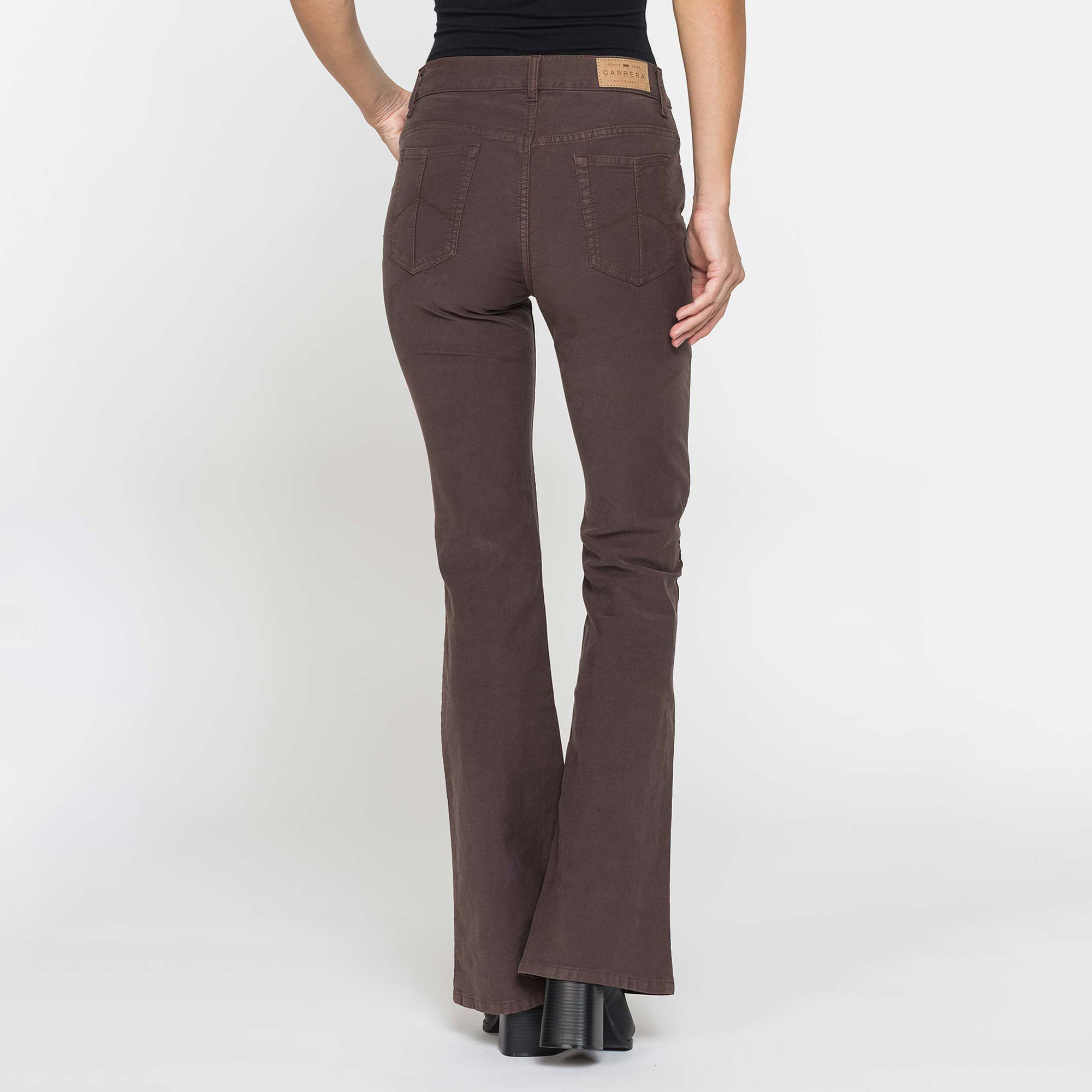 PANTALONE A ZAMPA STILE WESTERN IN MOLESKIN STRETCH 10oz
