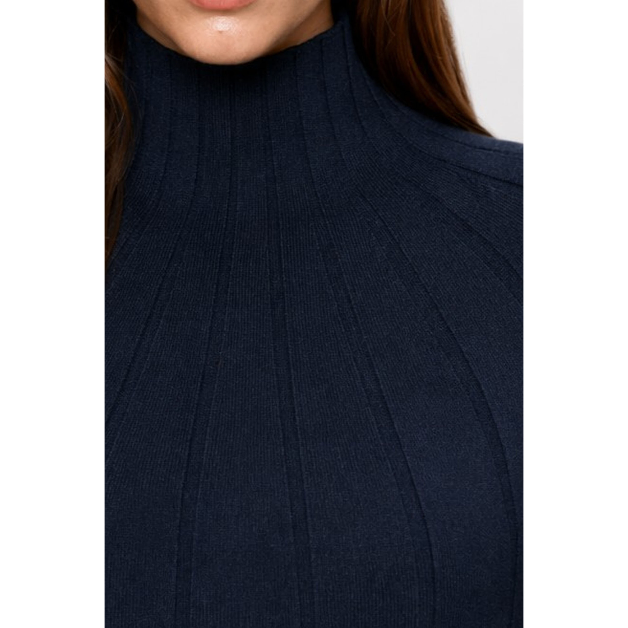 Kocca - Abito lungo in maglia da donna a coste con collo alto Donna