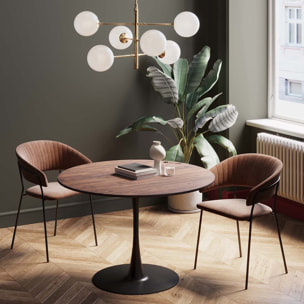 Table Schickeria noyer et noire Kare Design