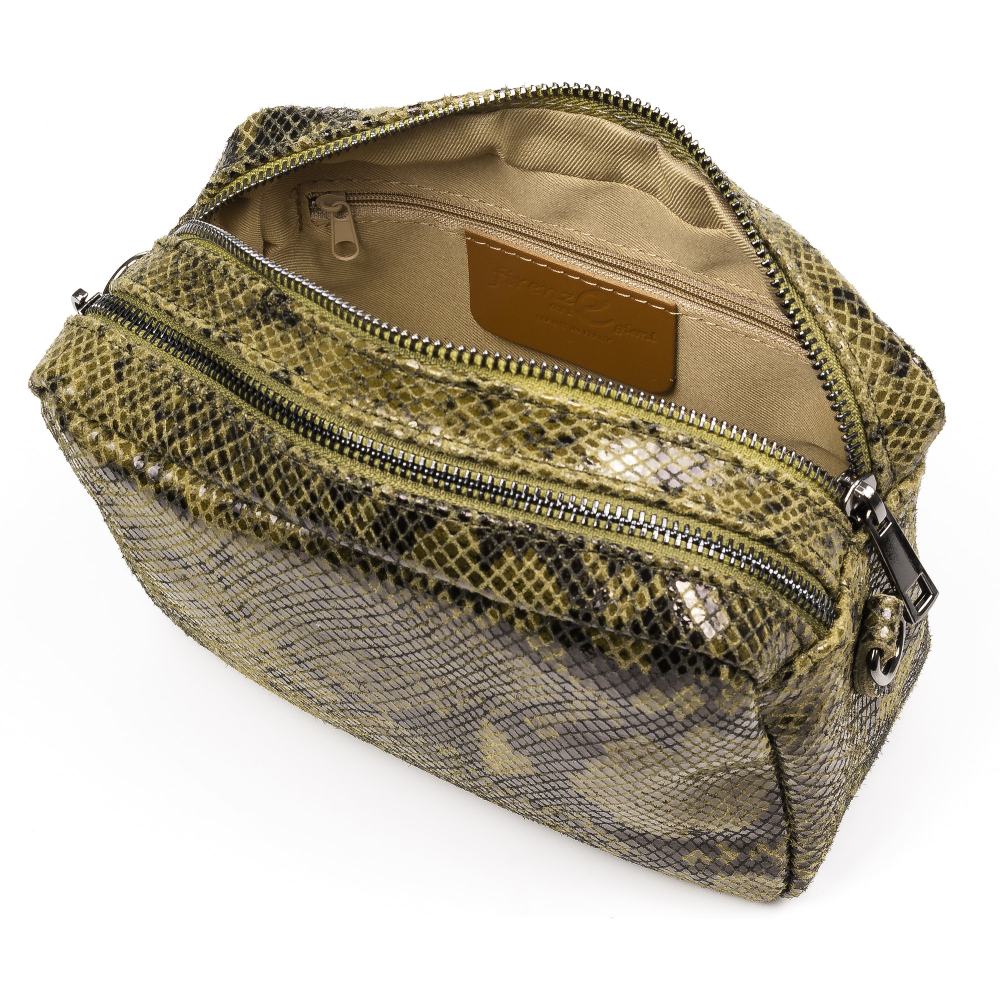 Santina Borsa a tracolla Donna.Pelle autentica Suede Pitone