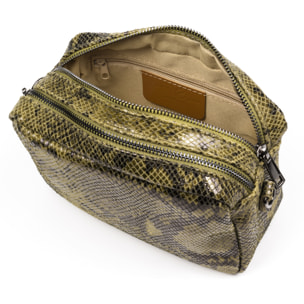 Santina Borsa a tracolla Donna.Pelle autentica Suede Pitone