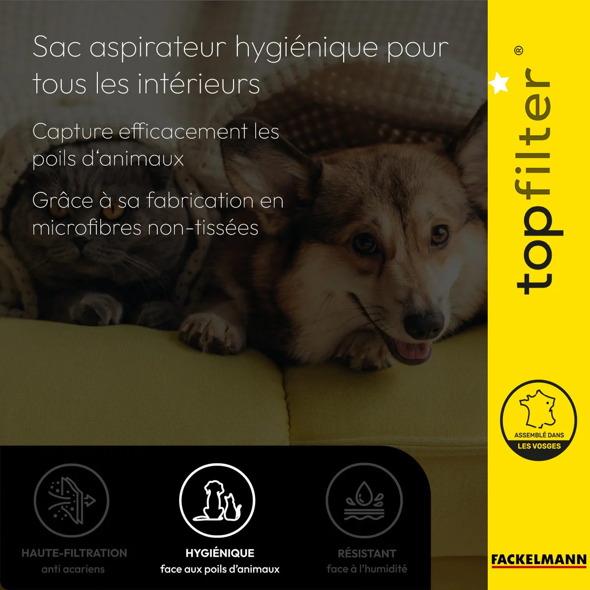 Lot de 4 sacs pour aspirateur robot Dreame TopFilter Premium