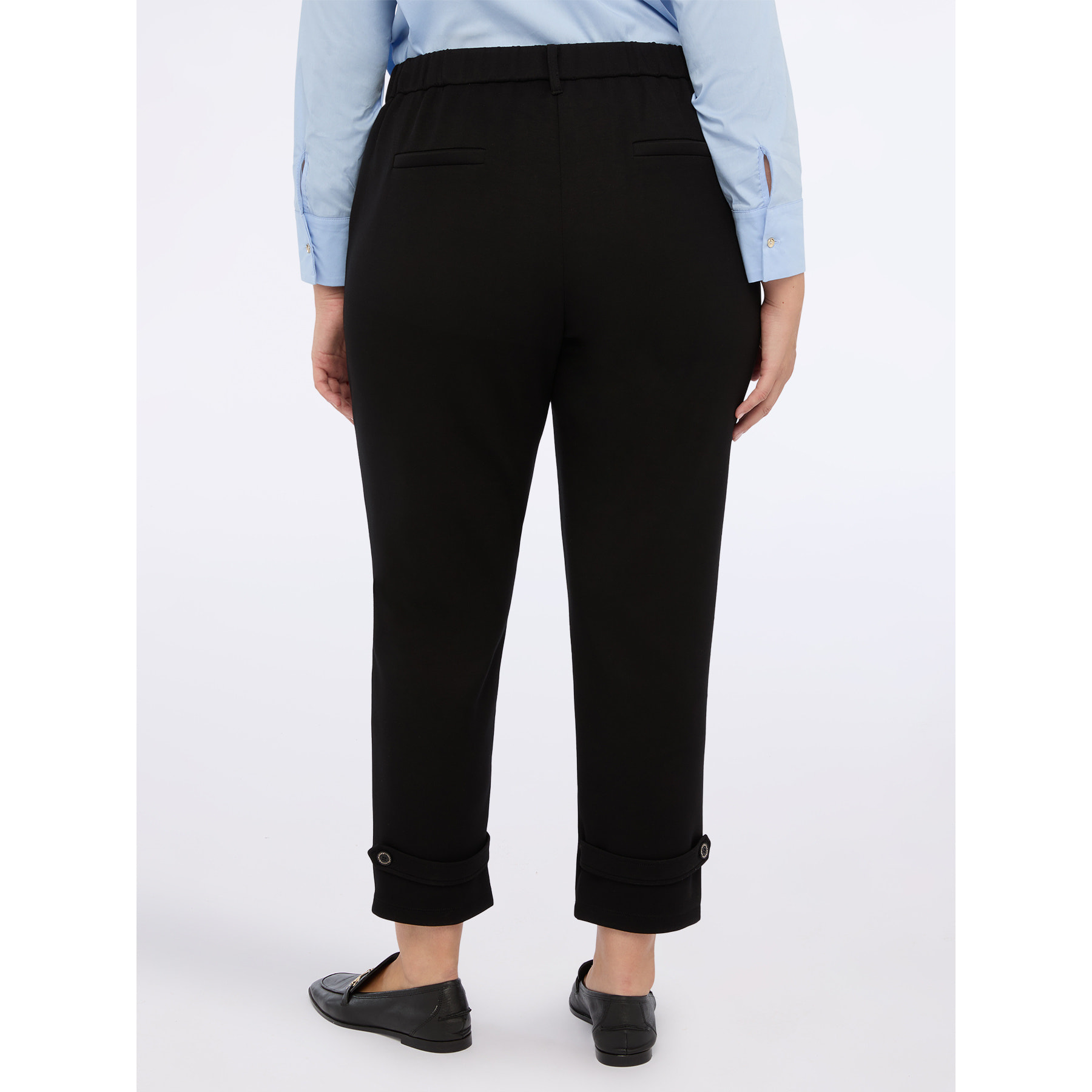 Fiorella Rubino - Pantalones cropped de tejido scuba - Negro