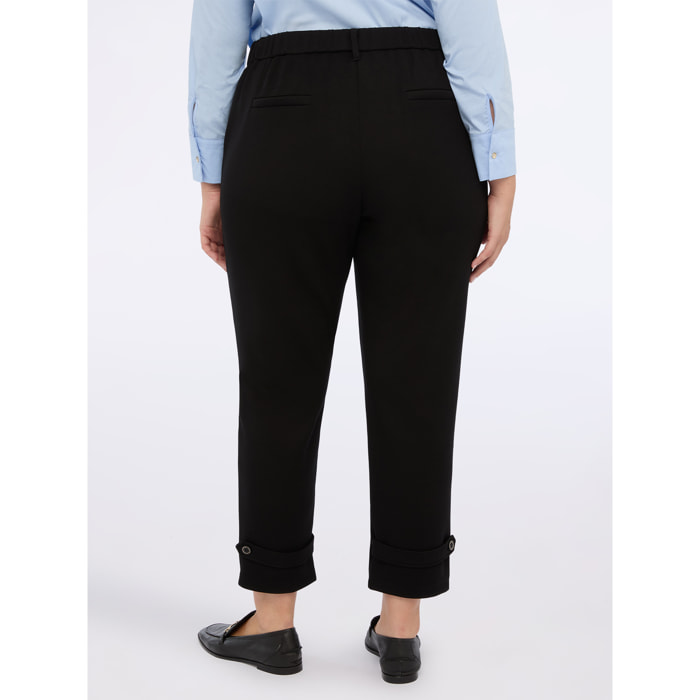 Fiorella Rubino - Pantalones cropped de tejido scuba - Negro