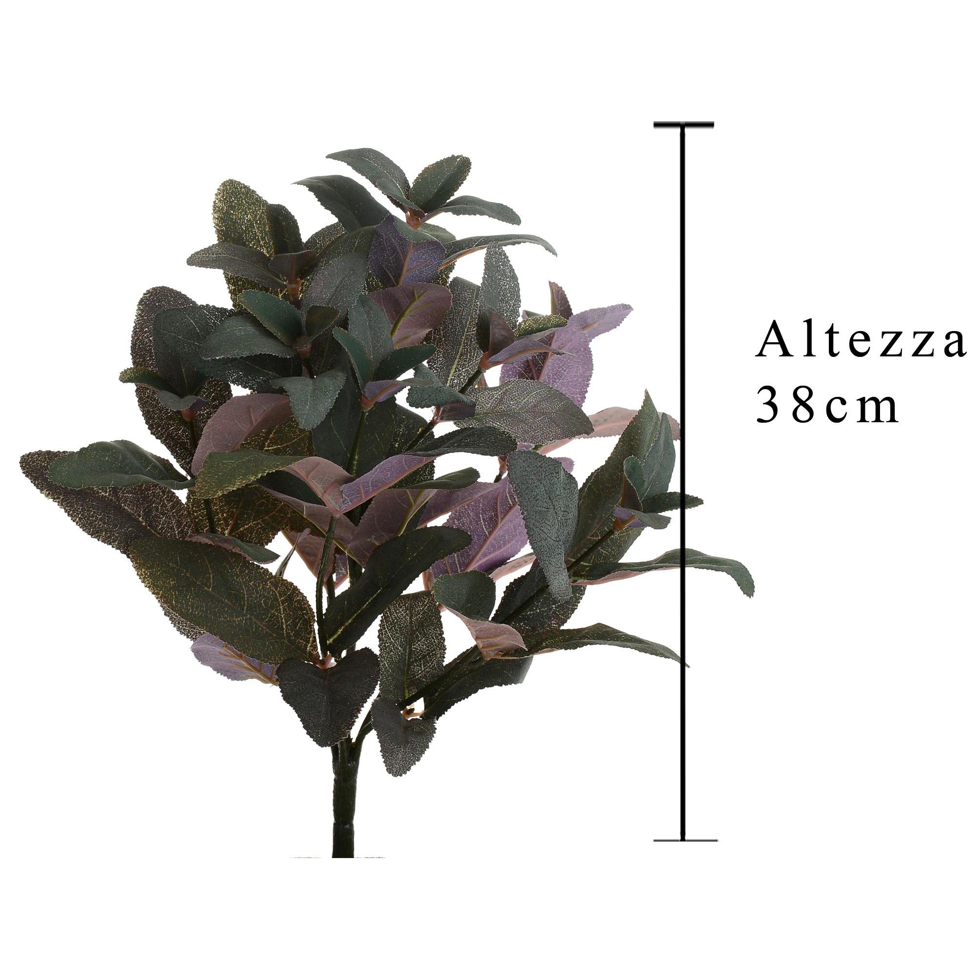 Salvia A 6 Diramazioni. Altezza 38 Cm - Pezzi 6 - 25X38X25cm - Colore: Verde - Bianchi Dino - Piante Artificiali