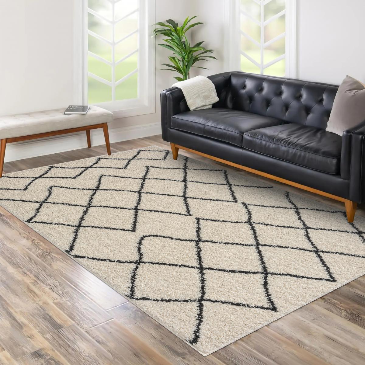 Tapis berbère tissé motifs ethno-chic HOVU