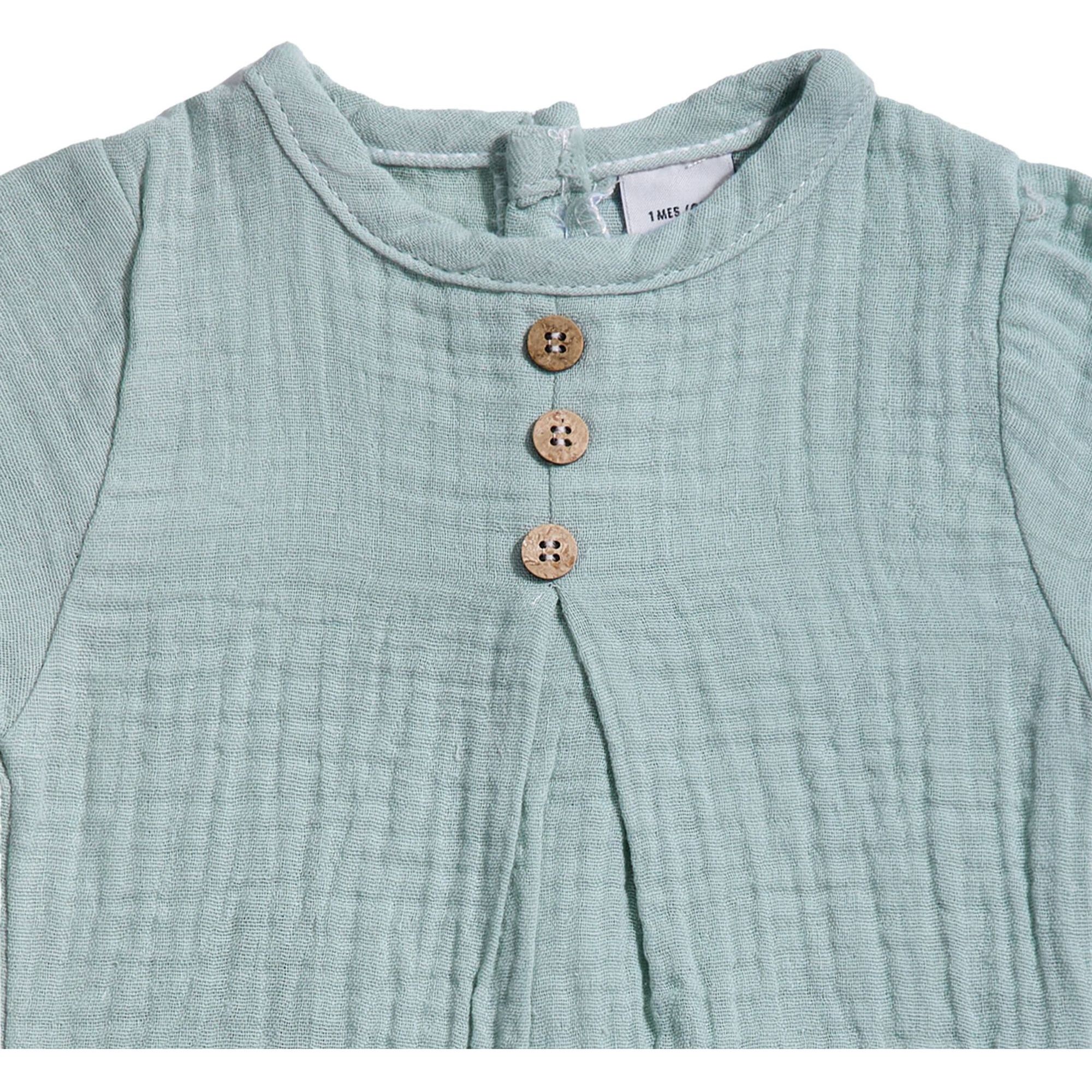 Body bebé manga corta bambula botones