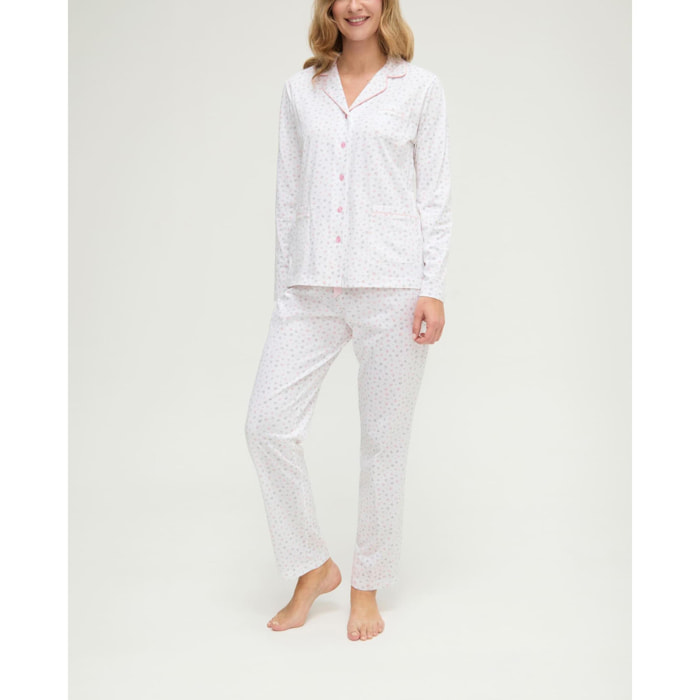 Pijama mujer de florecitas abierto