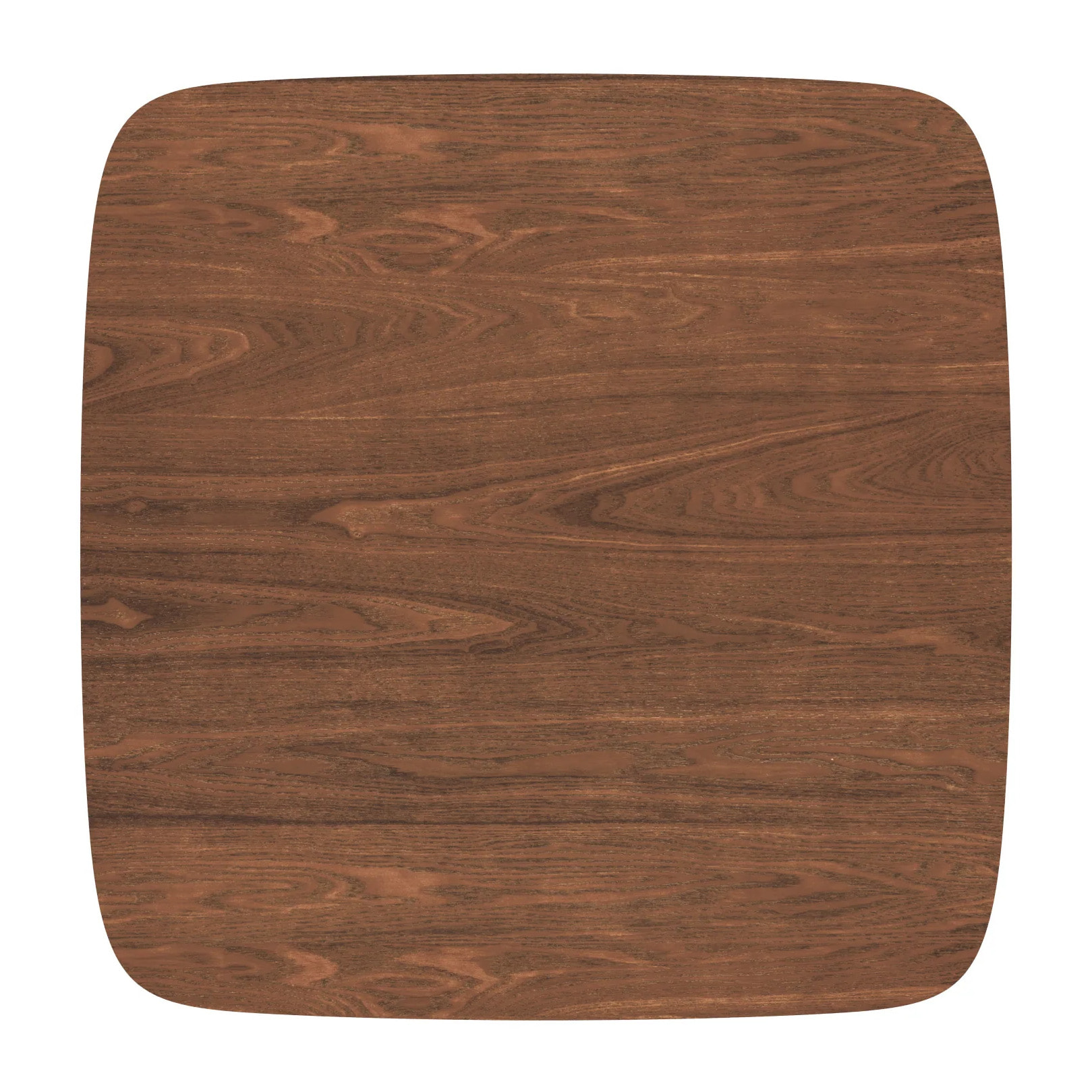 Table carrée 4 personnes en bois foncé finition noyer 90 cm - Julio