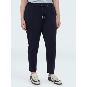 Fiorella Rubino - Pantaloni joggers in felpa con coulisse - Blu