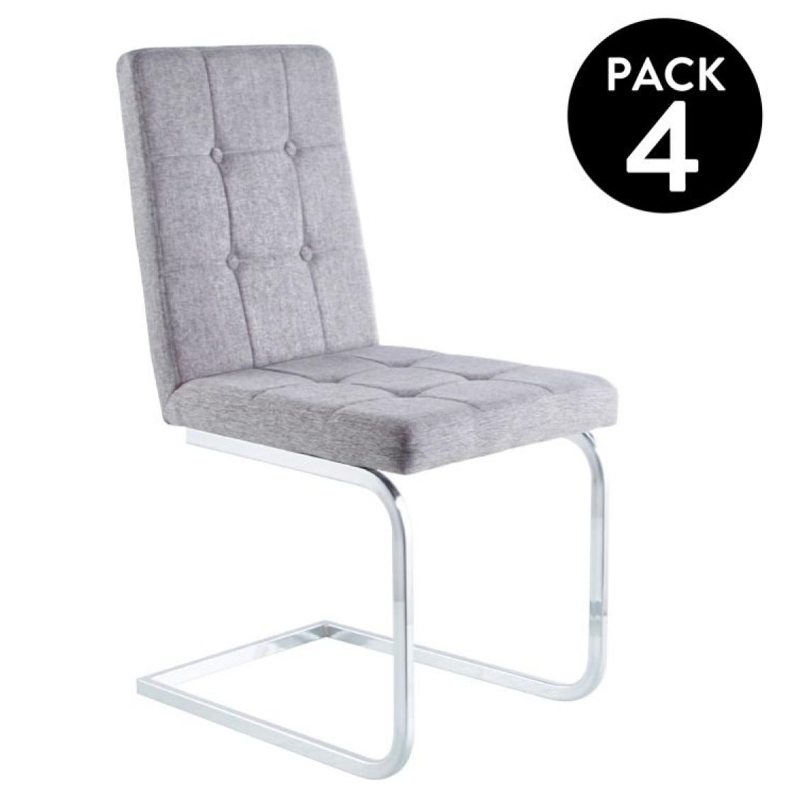 Pack 4 sillas de comedor Vanity Gris