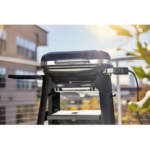 Barbecue électrique WEBER lumin black stand sur pieds, 49x33 cm