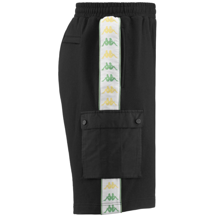 Pantaloncini Kappa Uomo 222 BANDA SANCIO Nero