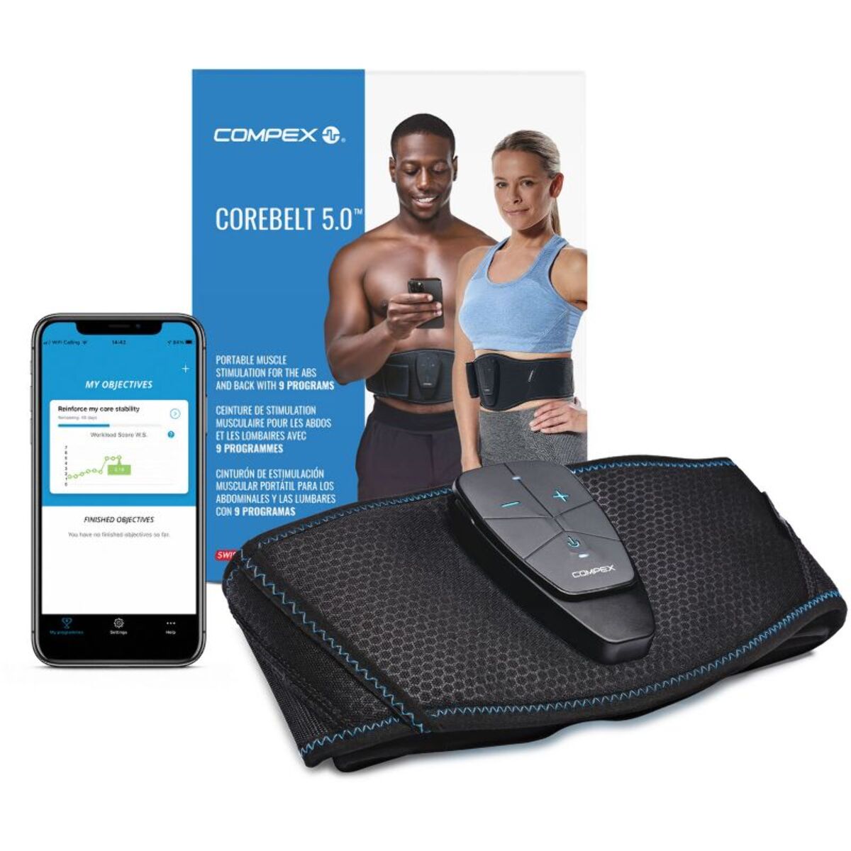 Ceinture abdominale COMPEX Corebelt 5.0 taille L/XL