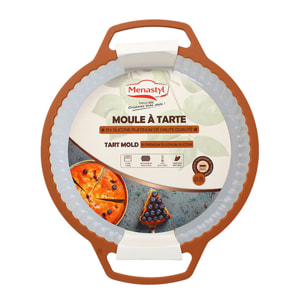 Moule à tarte mady 26cm en silicone et acier carbone