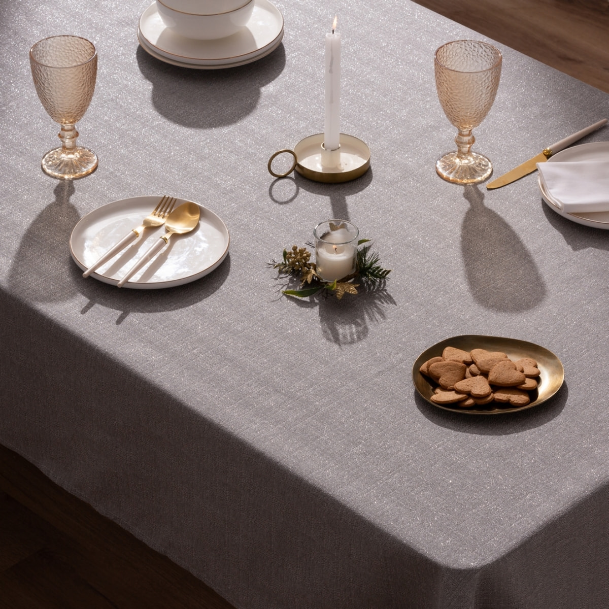 Mantel antimanchas EVOLET GRIS-PLATA