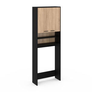 Meuble dessus machine à laver Will noir et bois
