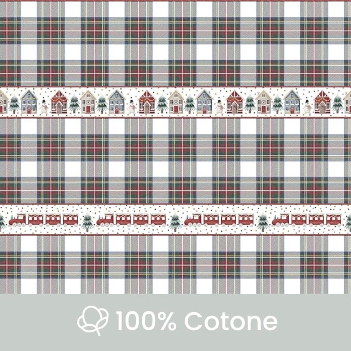 Completo lenzuola in cotone - BEIGE SCOZZESE