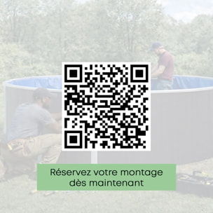 Piscine hors sol acier ronde Ø 4,55 x 1,32 m blanche SAPHIR