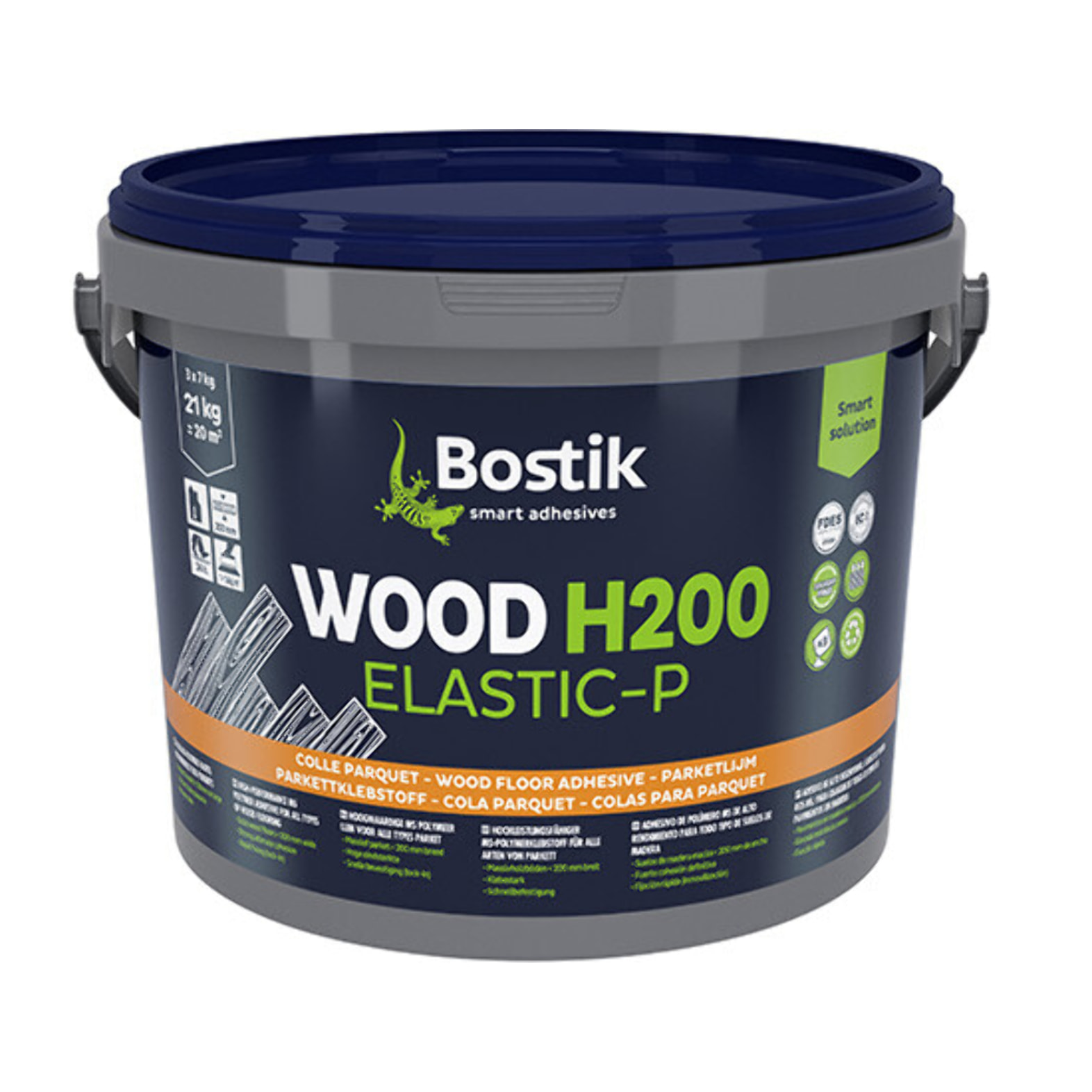 Colle parquet Wood H200 Elastic-P - BOSTIK en seau de 21kg - 30616473