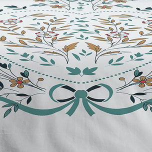 Parure housse de couette 3pcs avec taies oreiller 100% coton 47fils capucine