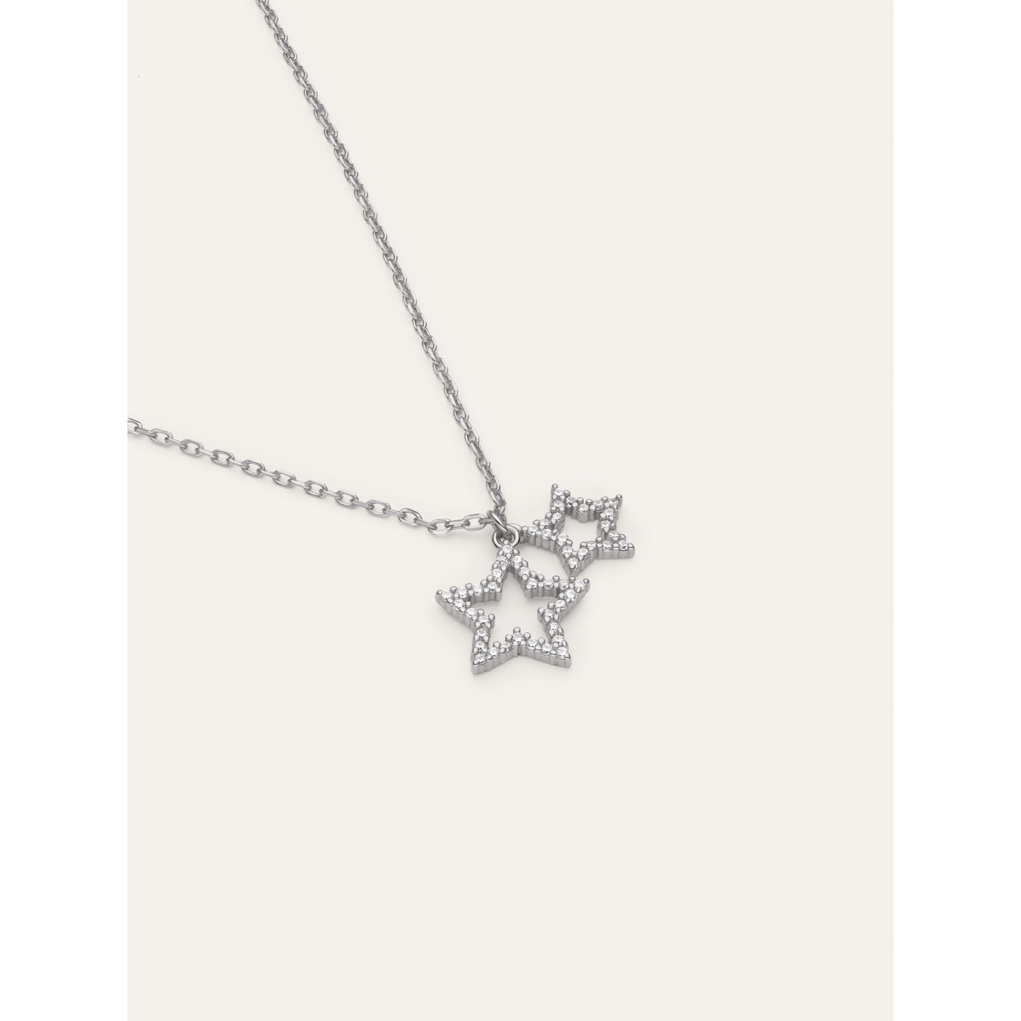 Collar Duo Stars Spark Plata