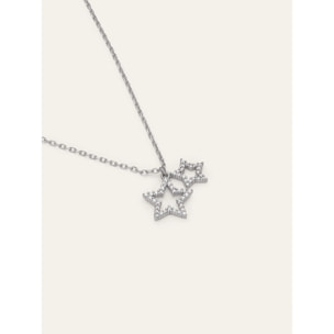 Collar Duo Stars Spark Plata