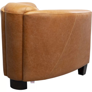 Fauteuil Cigar Lounge cuir marron clair Kare Design