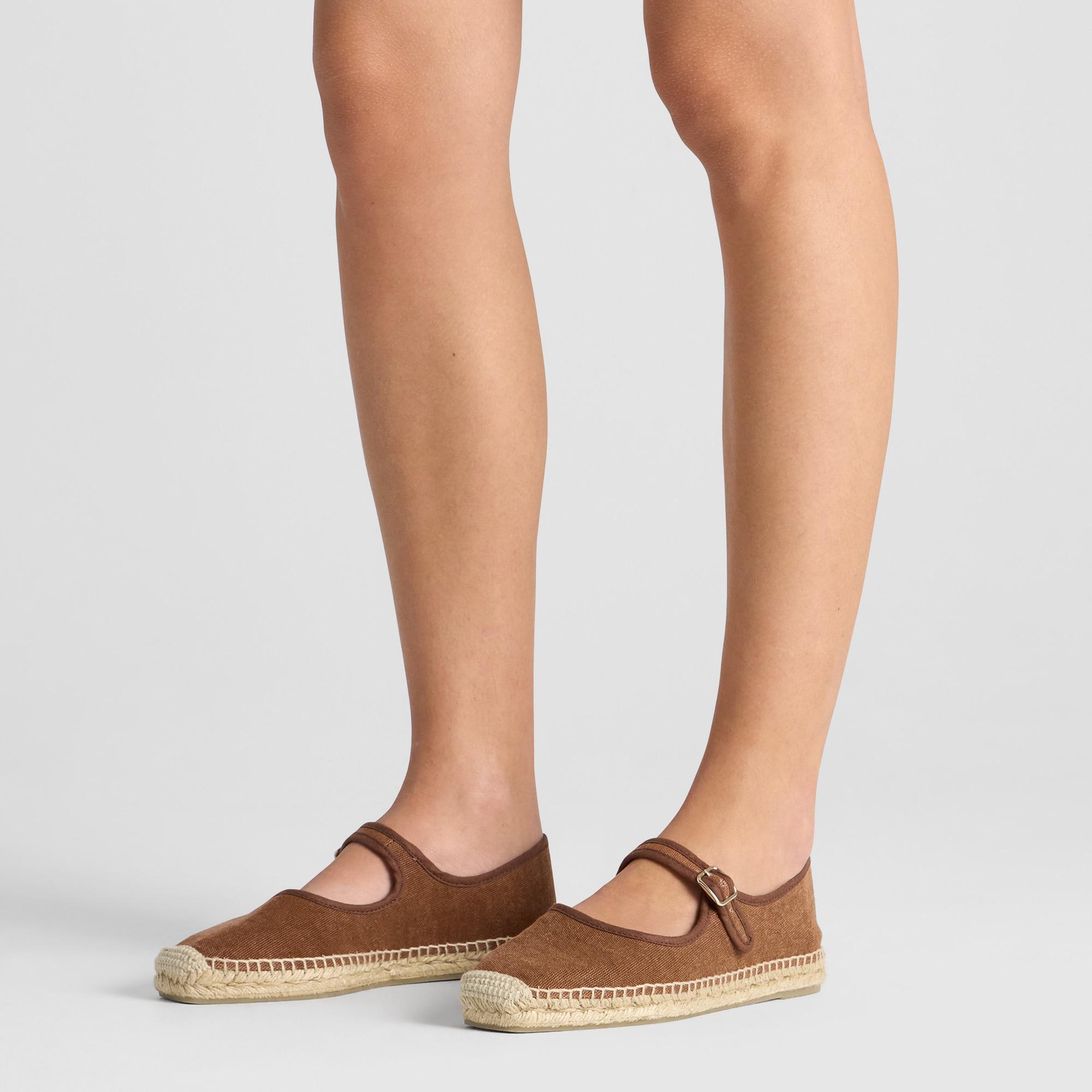 Alpargata plana Padua mary-jane en algodón orgánico con hebilla