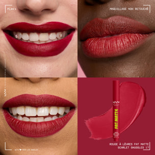 NYX Professional Makeup Fat Matte Rouge à Lèvres Mat Crémeux Scarlet Snuggles