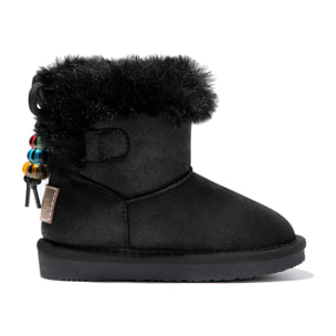 Botas Australianas Cuentas Pelo Negro B&W