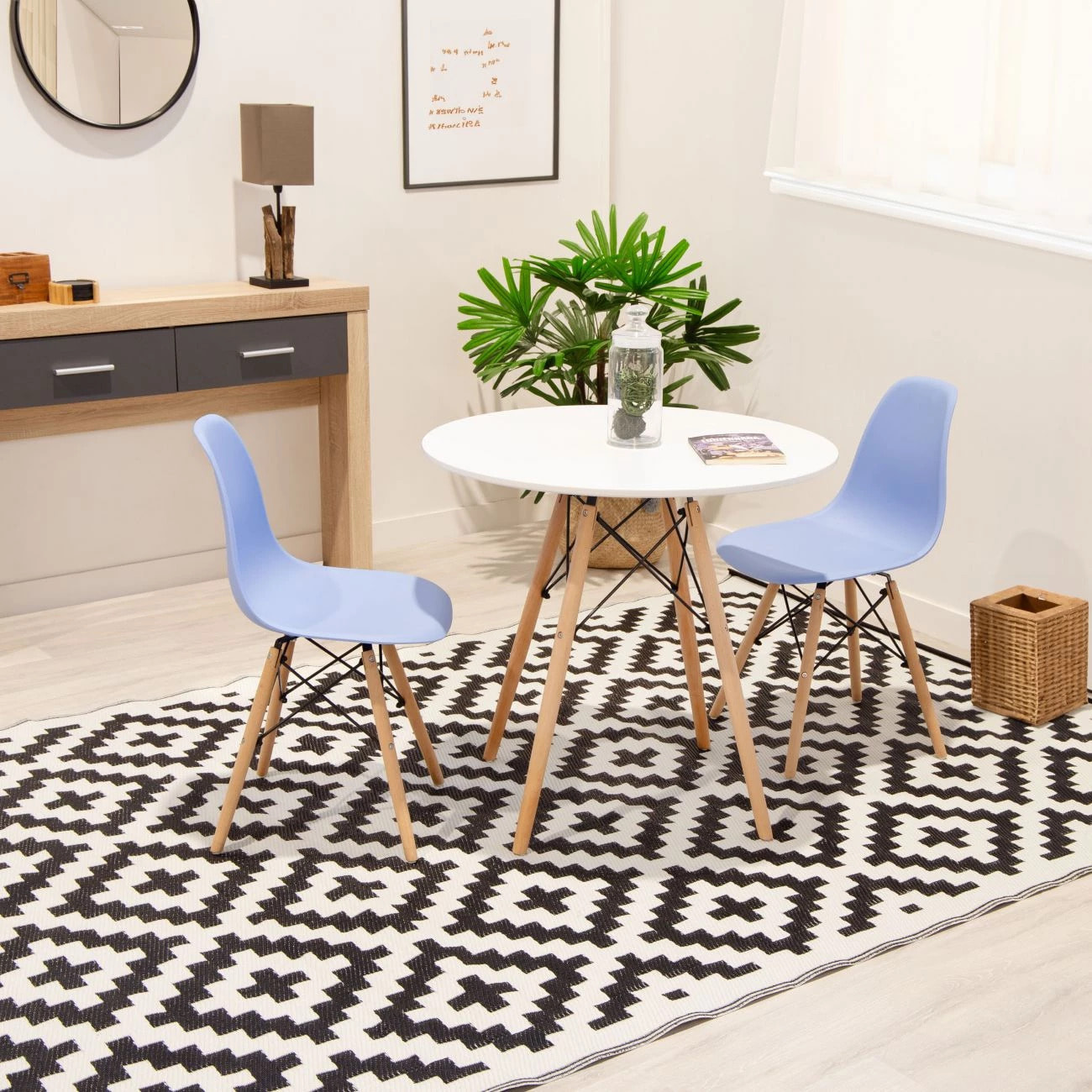 Mesa de comedor redonda Tower Blanco