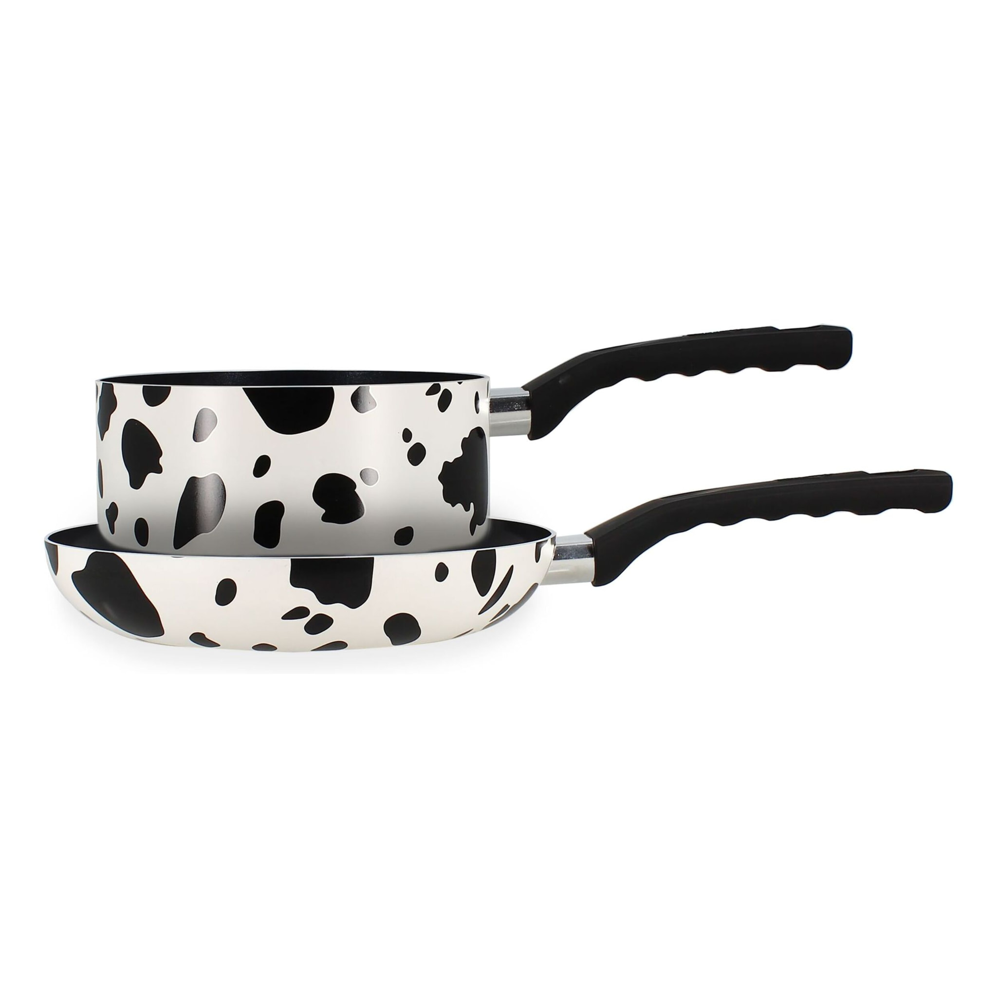 Lot de poêle et casserole en aluminium à motif vache - tous feux ANIMALS