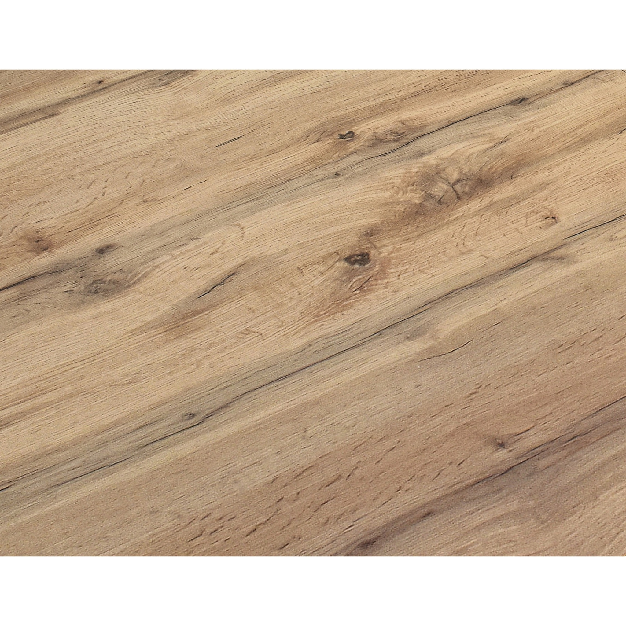 Tavolo allungabile AMALFI in legno effetto rovere rustico e gambe a X bianche, allungabile 180x90 cm - 260x90 cm