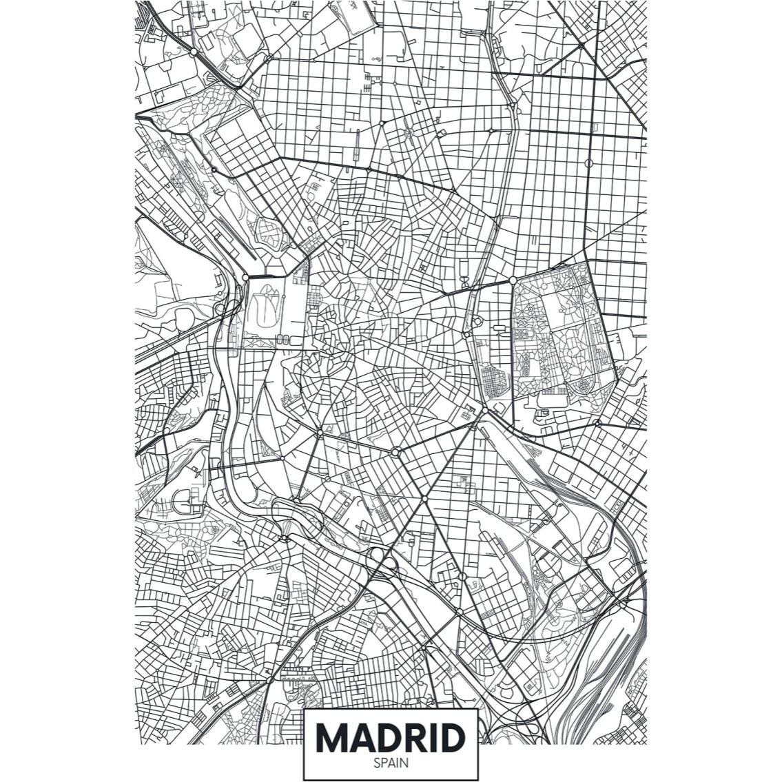 Tableau madrid spain Tableau alu Dibond