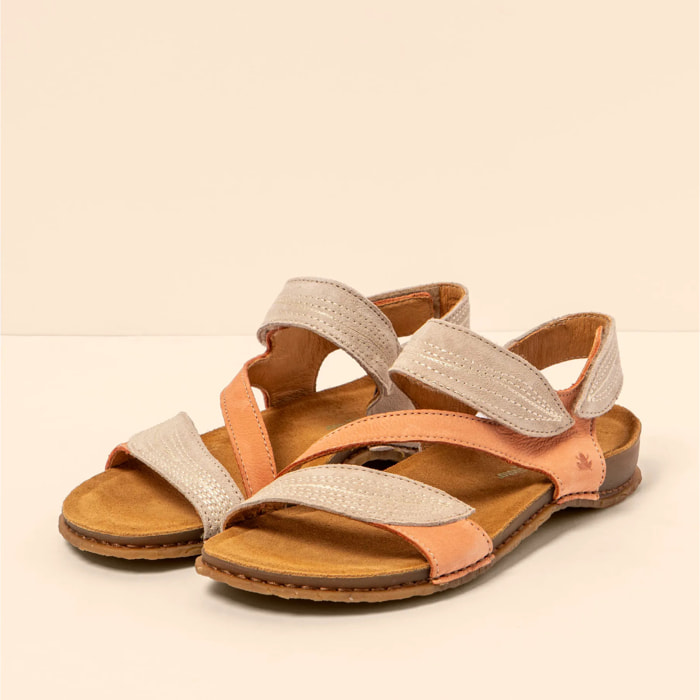 Sandalias N5810S NOBUCK LAVADO SALMON-CREAM/ PANGLAO color Salmon-cream