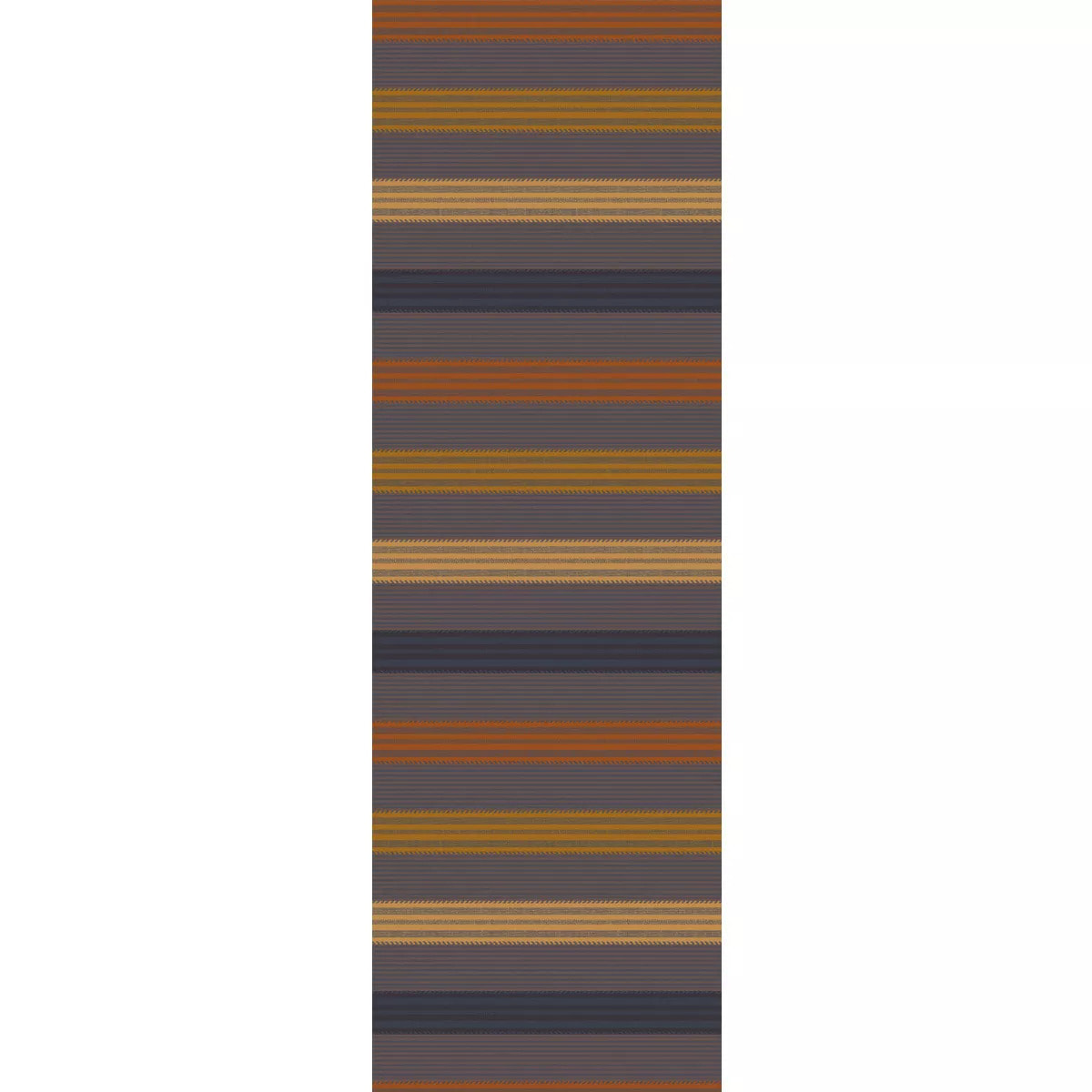 Chemin de table pur coton motif jacquard brun marron Mille bambous onyx