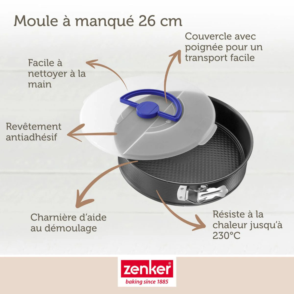 Ensemble Pâtisserie comprenant 1 Moule à Manqué Zenker, 2 Bols Inox Fackelmann