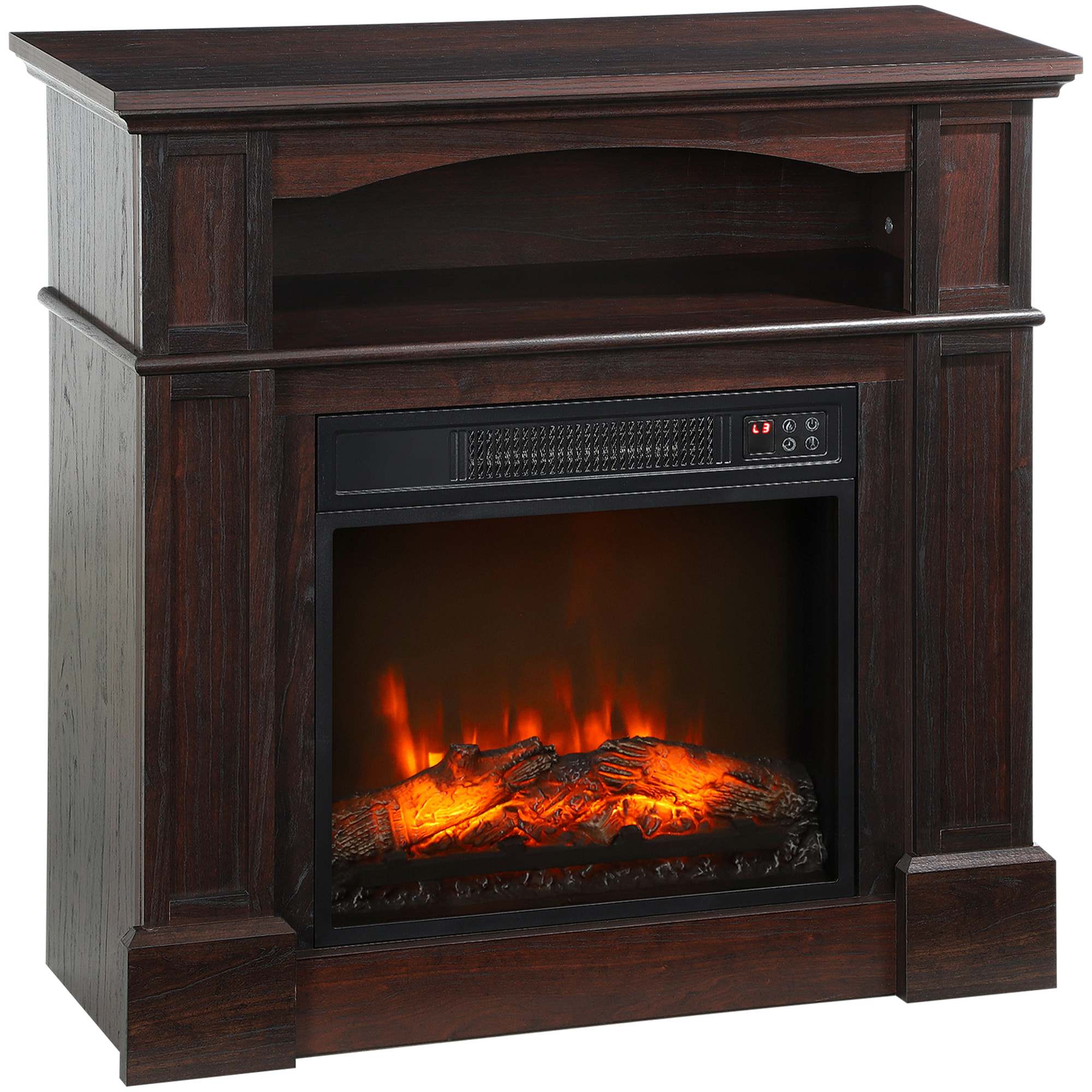 Cheminée électrique XL style classique chic 1800W  effet flammes LED réglable télécommande effet bois