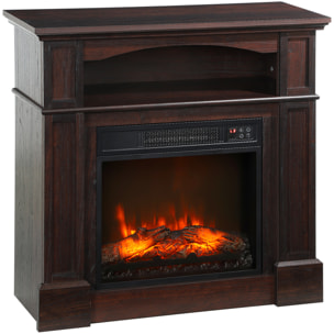 Cheminée électrique XL style classique chic 1800W  effet flammes LED réglable télécommande effet bois