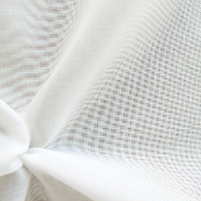 Tissu en voile d'étamine unie et bas plombé - Naturel