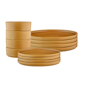 Service Les Essentiels SCANDI - 12 pièces - Ocre